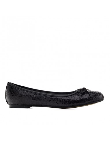 Ballerina in glitter nero con fiocchetto