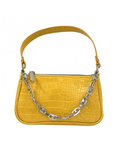 Pochette in cocco giallo