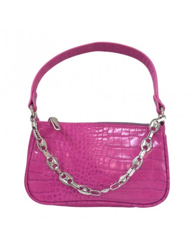 Pochette in cocco fucsia