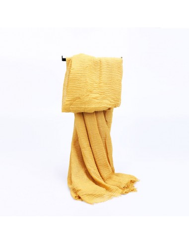 Sciarpa casual color giallo ocra