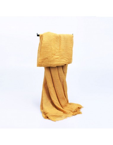 Sciarpa casual color giallo senape