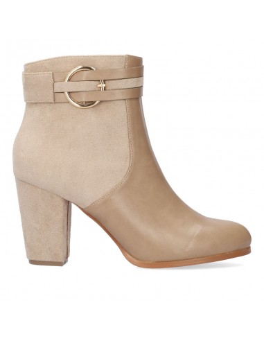 Stivaletto Beige con Fibbia