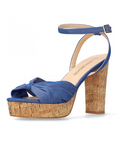 Sandalo blu tacco deals