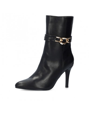 Stivaletto nero con catena oro