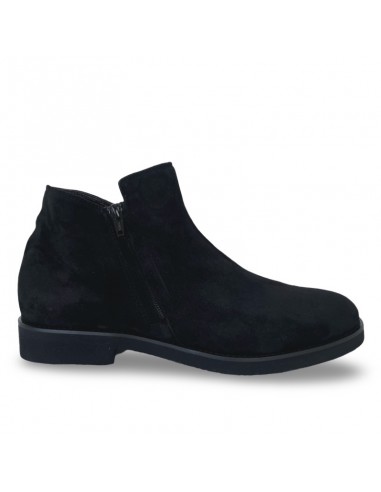 Stivaletto Chiara in camoscio nero con doppia zip