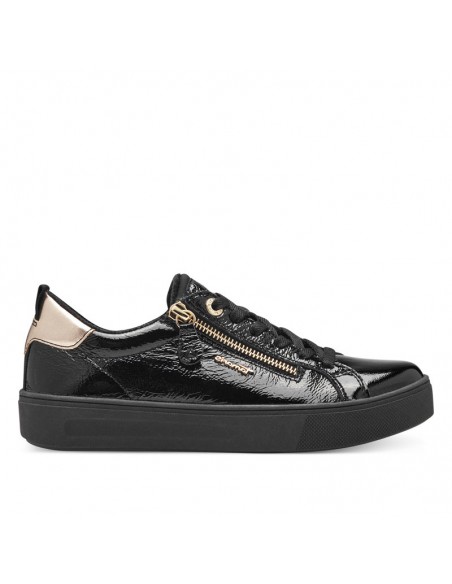 Sneakers in pelle lucida nera
