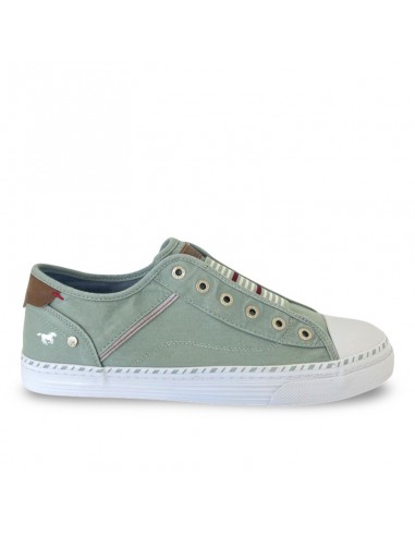 Sneaker in tela verde salvia senza lacci