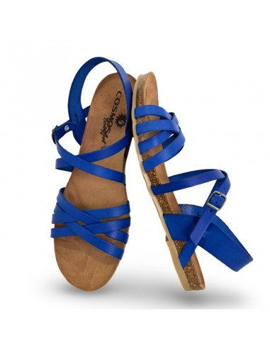 Sandalo Cosmos in pelle bluette