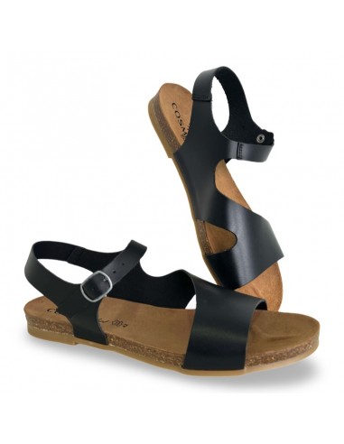 Sandalo Cosmos in pelle nera