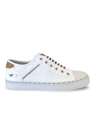 Sneaker in tela bianca senza lacci