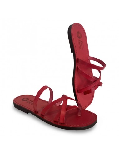 Ciabattina in pelle rossa