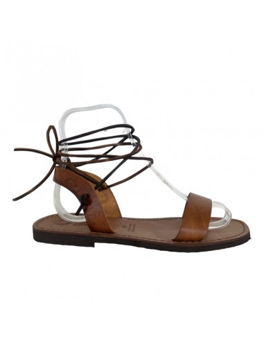 Sandalo alla schiava in pelle cuoio