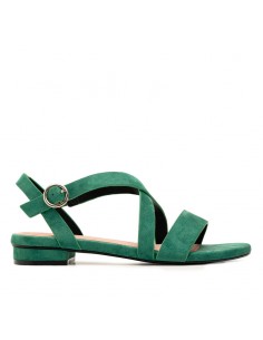 Sandaletto camoscino verde