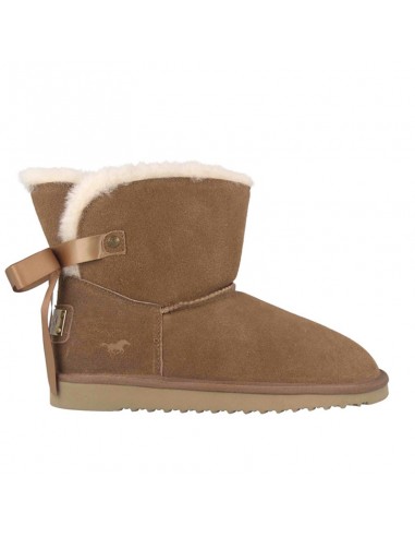 Stivaletto tipo ugg in camoscio taupe