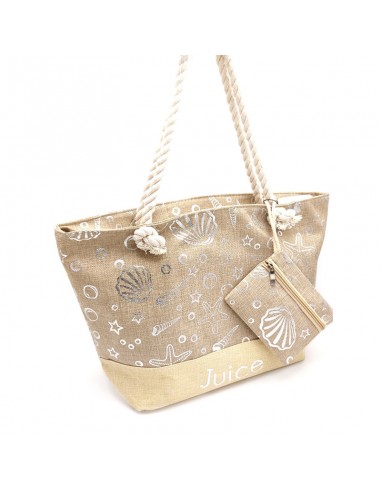 Borsa mare conchiglie argento con pochette